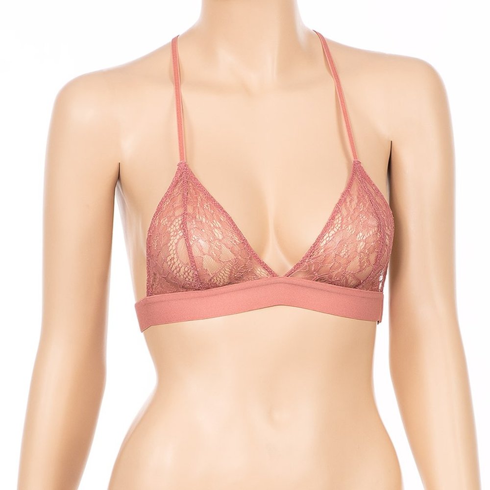 Minimal Chantilly Triangle Bralette